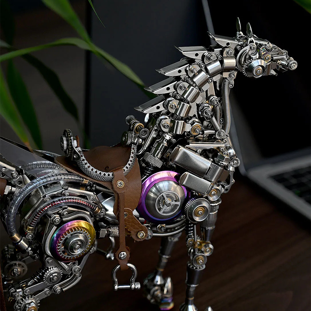 Mechanical Horse Saddle and Body Detail on Metal Model Kit