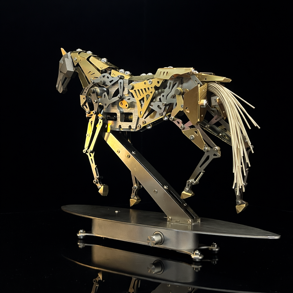 Mechanical Horse Metal Puzzle Kit DIY Running Motion Engineering Model