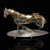 Mechanical Horse Metal Puzzle Kit DIY Running Motion Engineering Model