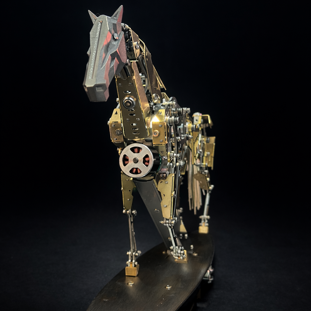 Mechanical Horse Metal Puzzle Kit DIY Running Motion Engineering Model