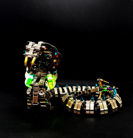 Mechanical king cobra 1200PCS 3D metal puzzle model kit for adults
