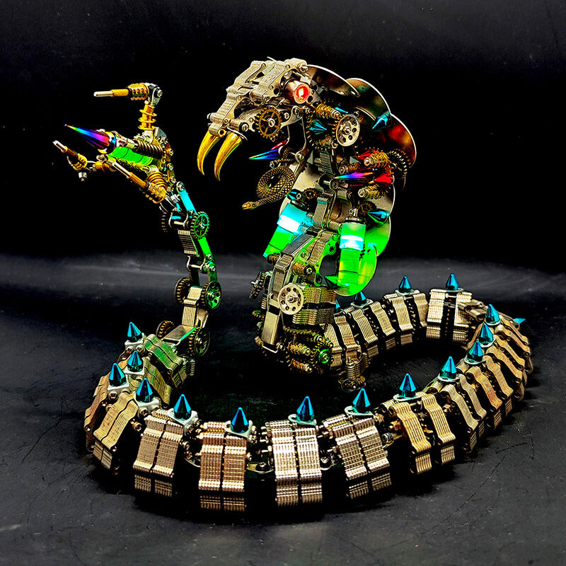 Load image into Gallery viewer, Mechanical king cobra 1200PCS 3D metal puzzle model kit for adults

