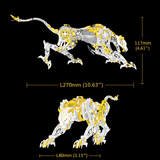 Mechanical Panther 3D Metal Puzzle Kit DIY Articulated Leopard Model for Adults and Kids