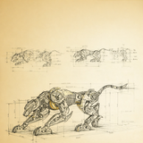 Mechanical Panther 3D Metal Puzzle Kit DIY Articulated Leopard Model for Adults and Kids