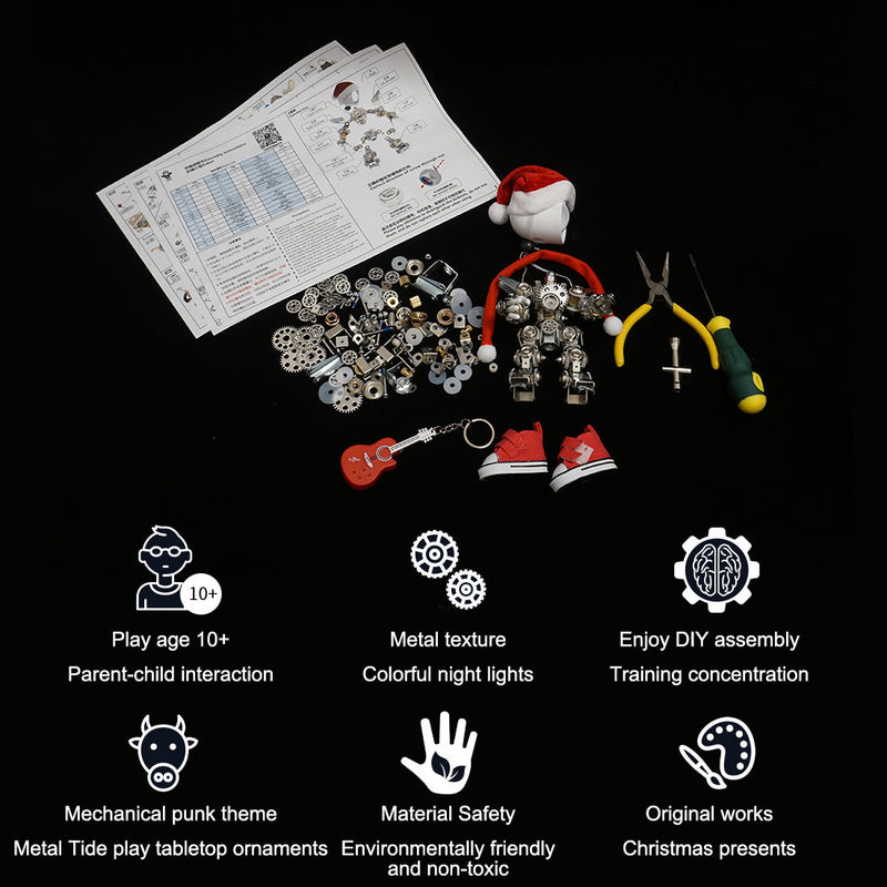 Laad de afbeelding in galerijviewer, Mechanical Santa DIY Metal Puzzle Model Kit for Christmas
