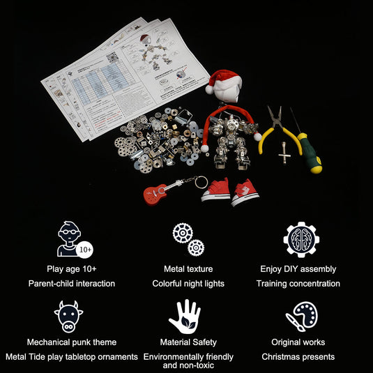 Mechanical Santa DIY Metal Puzzle Model Kit for Christmas
