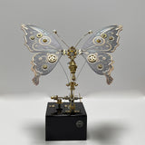 Mechanical Steampunk Butterfly Metal Puzzle Model with Music Box