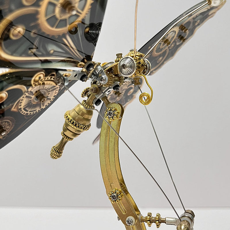 Laad de afbeelding in galerijviewer, Mechanical Steampunk Butterfly Metal Puzzle Model with Music Box
