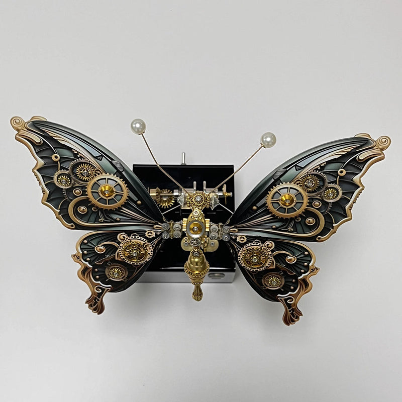 Laden Sie das Bild in Galerie -Viewer, {Mechanical Steampunk Butterfly Metal Puzzle Model with Music Box
