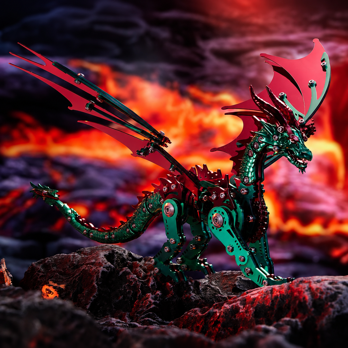 Mechanical Winged Dragon 3D Metal Model Kit