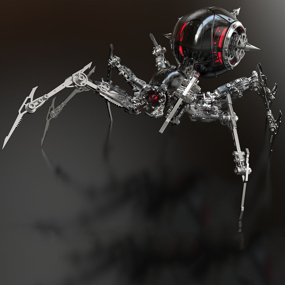 Metal Mechanical Black Battle Spider 3D Puzzle Model Kit for Adults