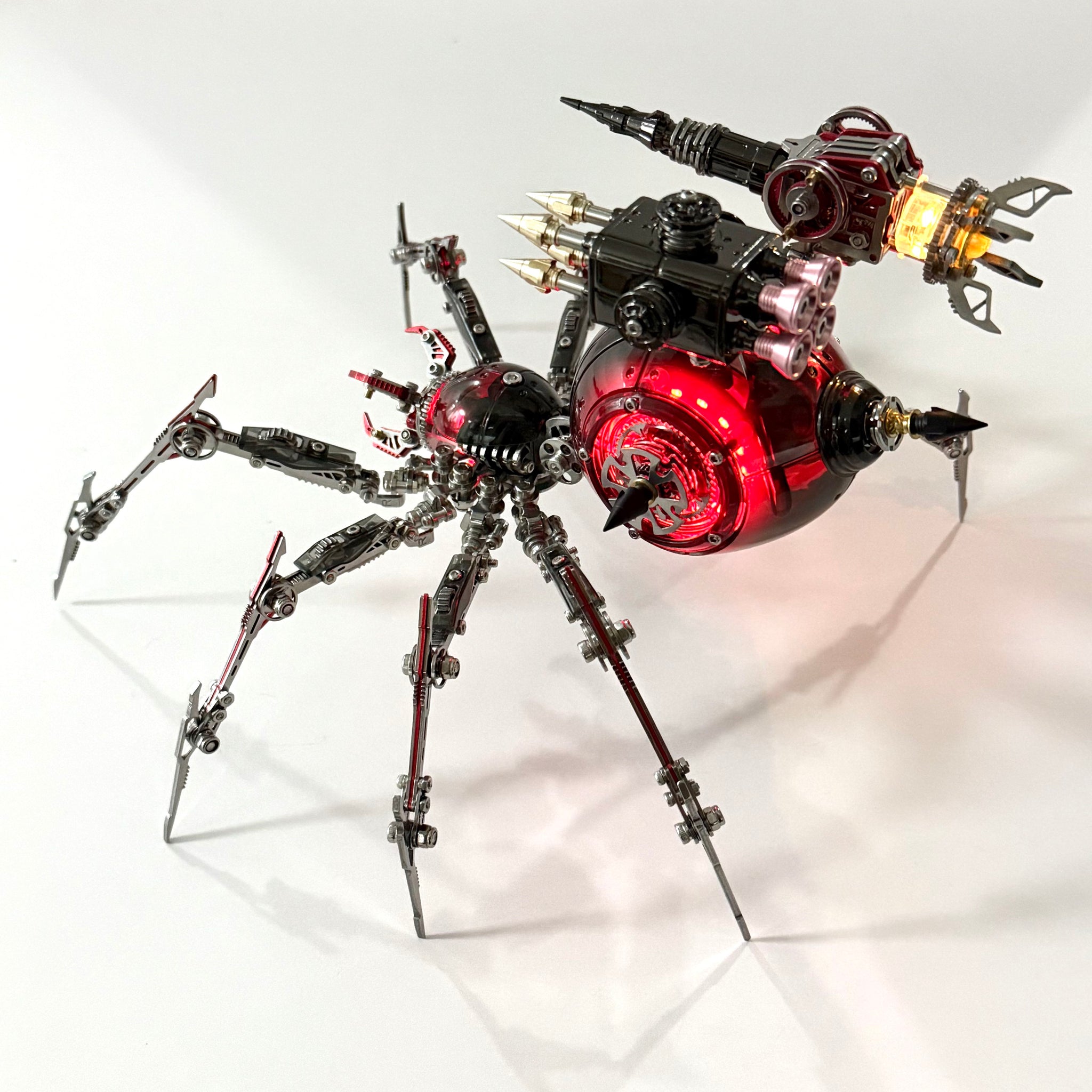 Metal Mechanical Black Battle Spider 3D Puzzle Model Kit for Adults