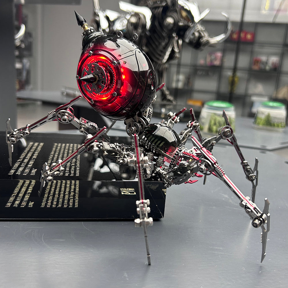 Metal Mechanical Black Battle Spider 3D Puzzle Model Kit for Adults