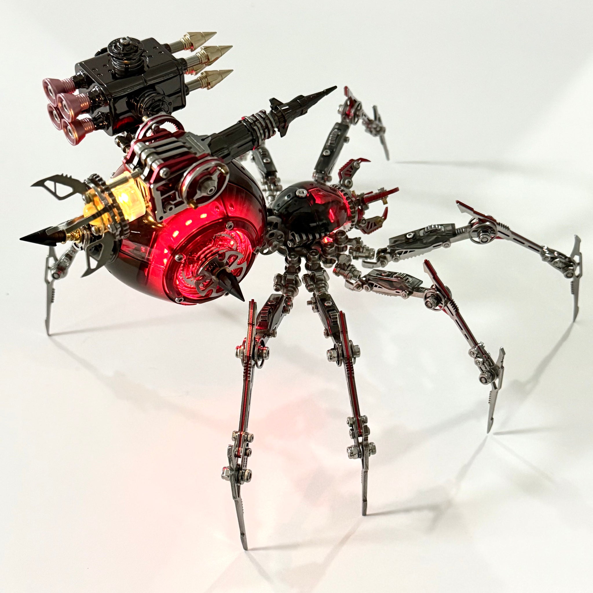 Metal Mechanical Black Battle Spider 3D Puzzle Model Kit for Adults