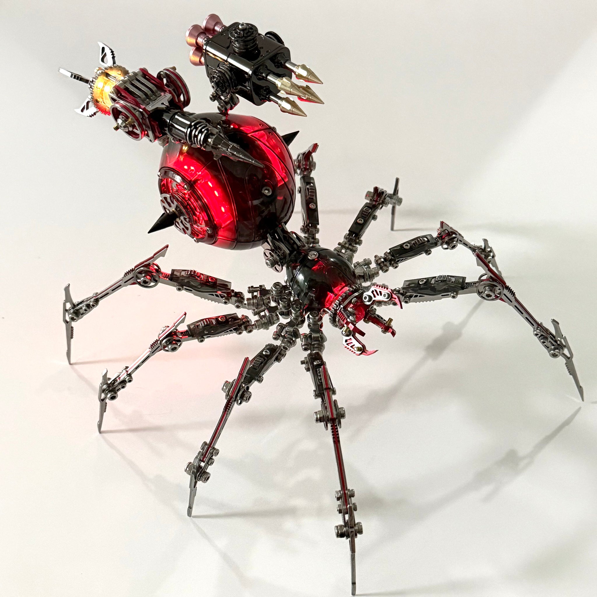 Metal Mechanical Black Battle Spider 3D Puzzle Model Kit for Adults