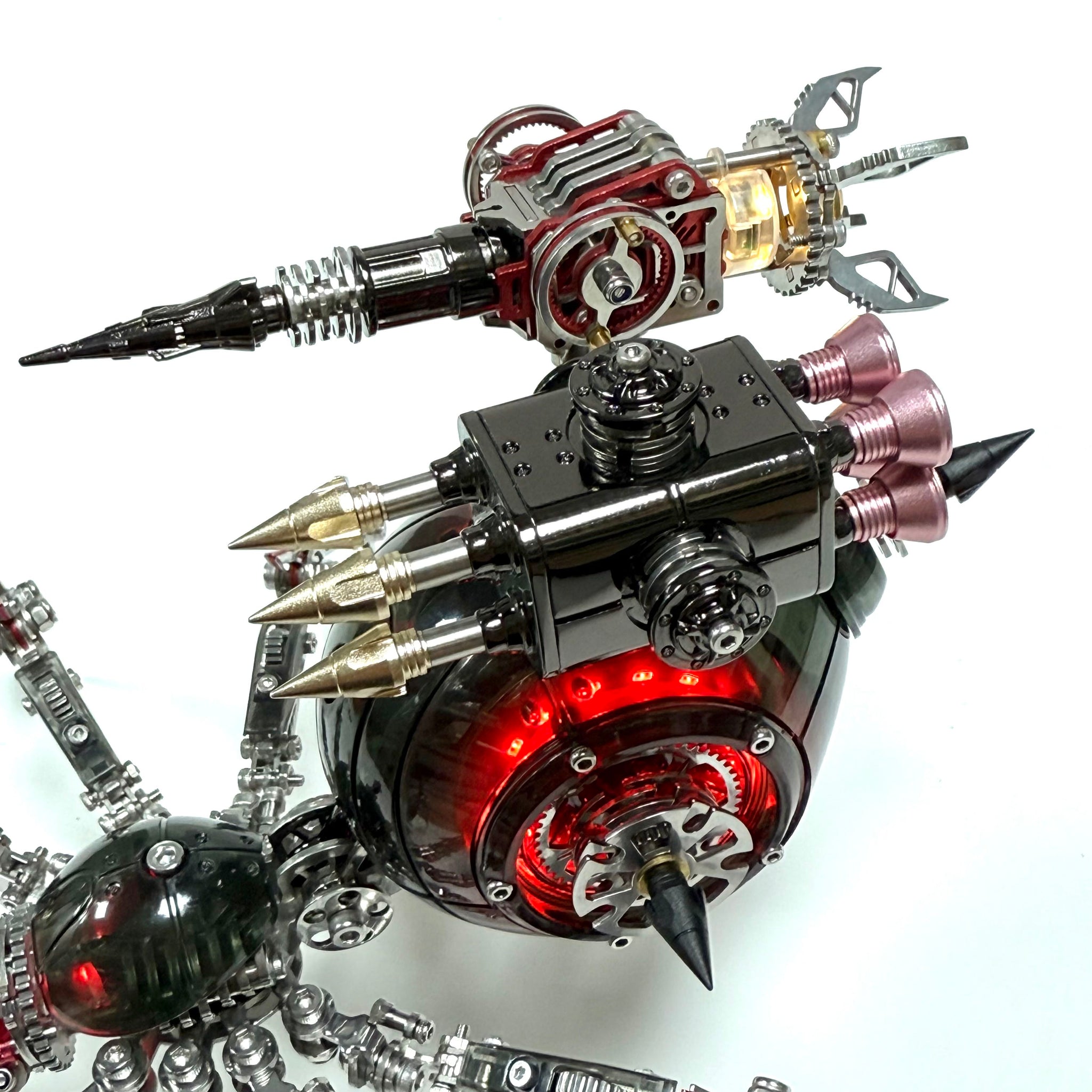 Metal Mechanical Black Battle Spider 3D Puzzle Model Kit for Adults