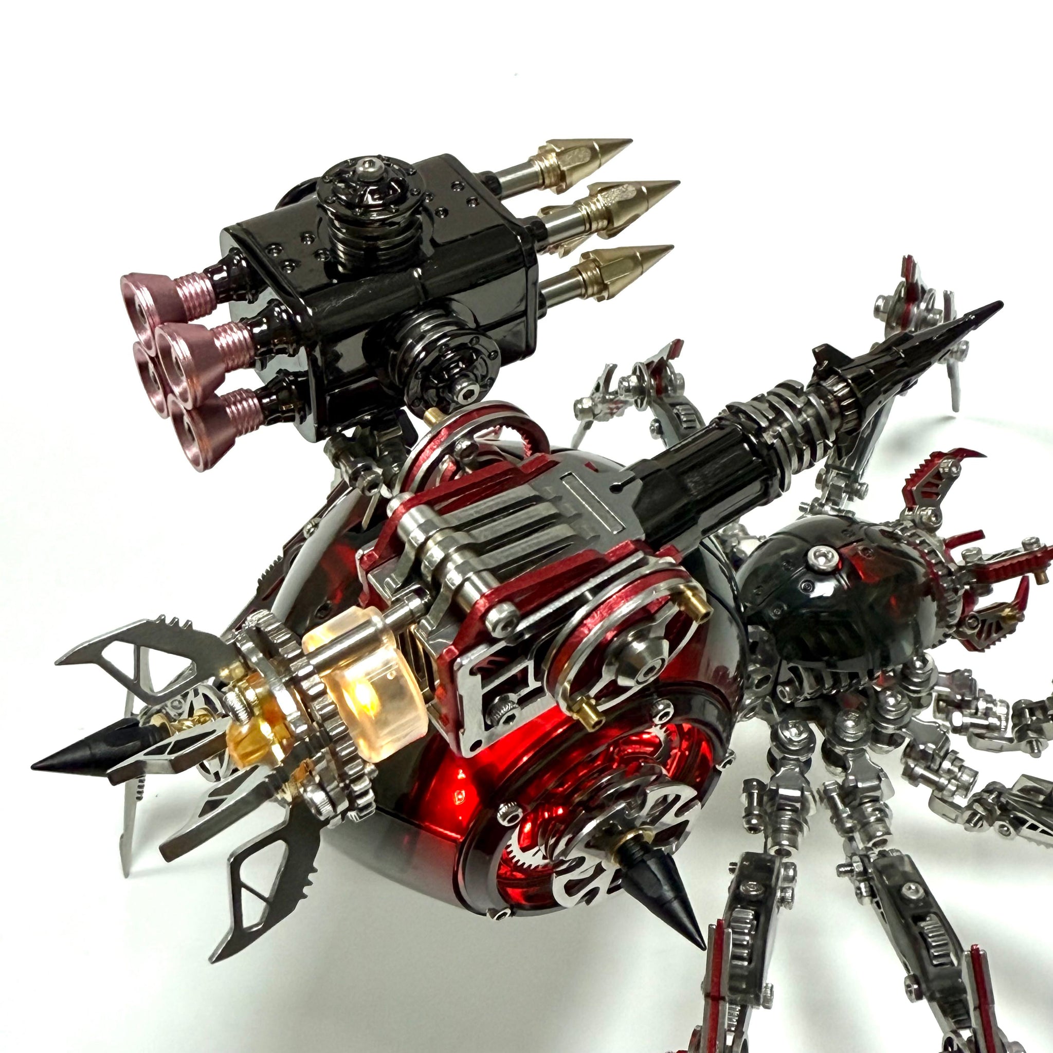 Metal Mechanical Black Battle Spider 3D Puzzle Model Kit for Adults