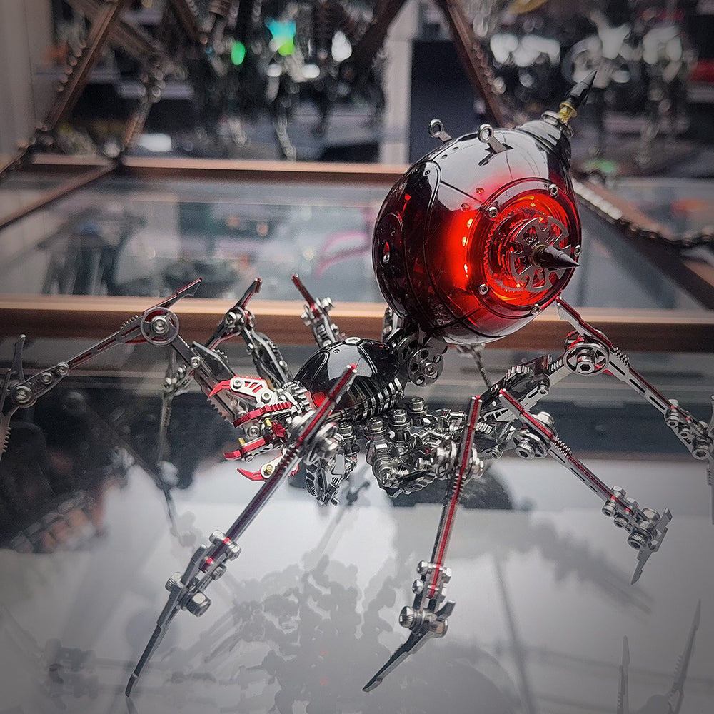 Metal Mechanical Black Battle Spider 3D Puzzle Model Kit for Adults