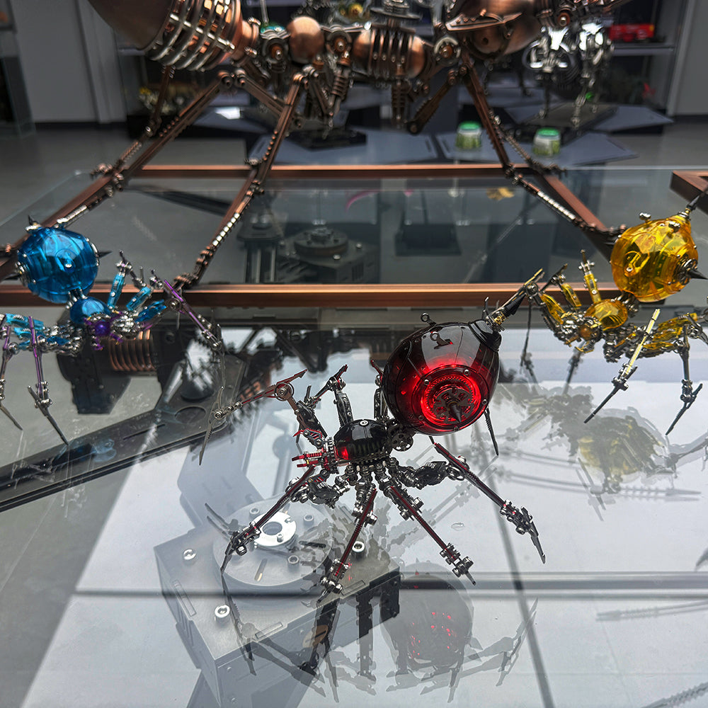 Metal Mechanical Black Battle Spider 3D Puzzle Model Kit for Adults