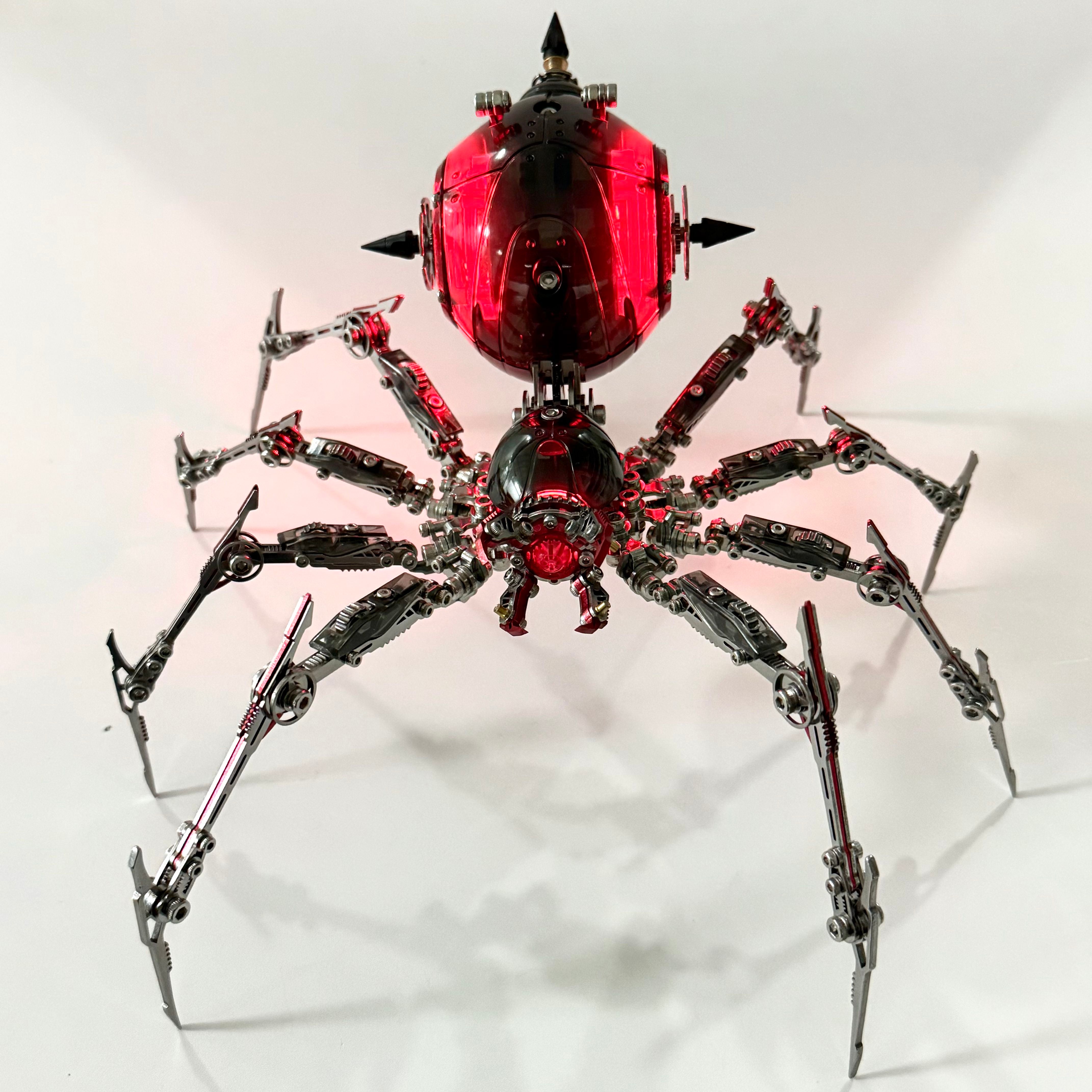 Metal Mechanical Black Battle Spider 3D Puzzle Model Kit for Adults