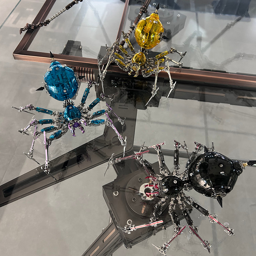 Metal Mechanical Black Battle Spider 3D Puzzle Model Kit for Adults
