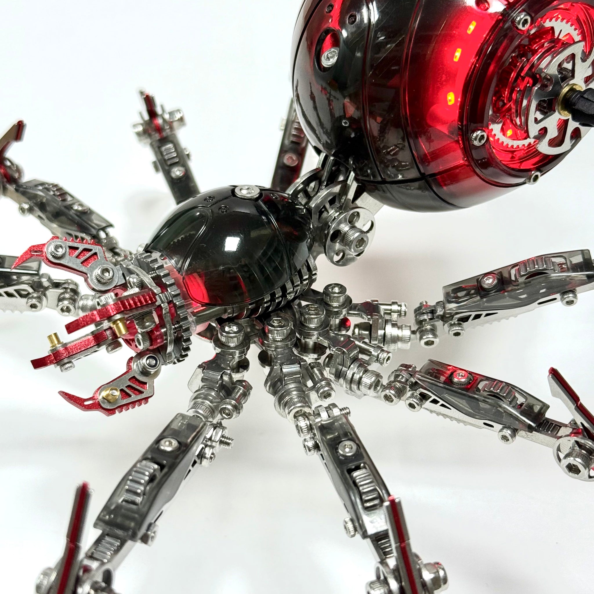 Metal Mechanical Black Battle Spider 3D Puzzle Model Kit for Adults