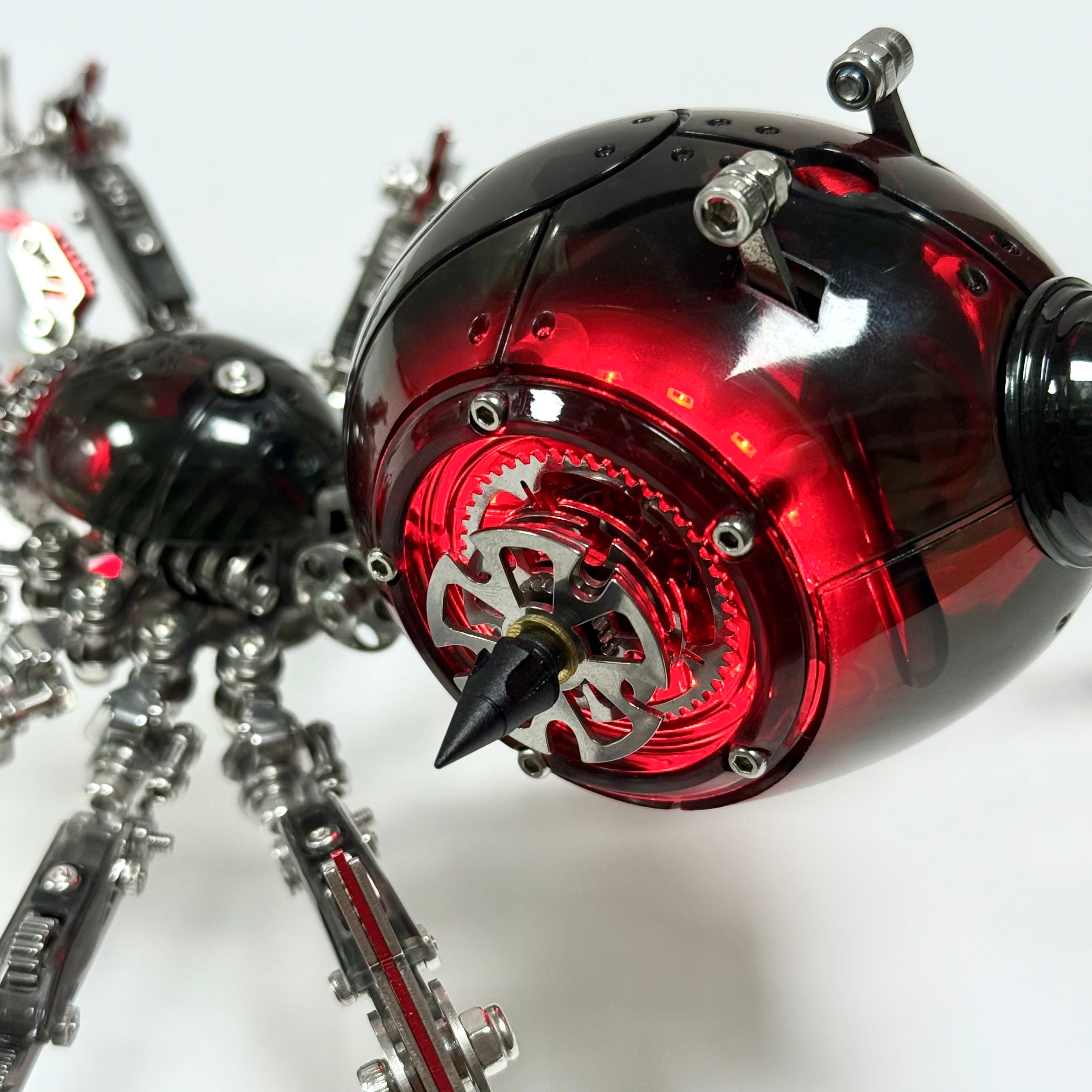 Metal Mechanical Black Battle Spider 3D Puzzle Model Kit for Adults