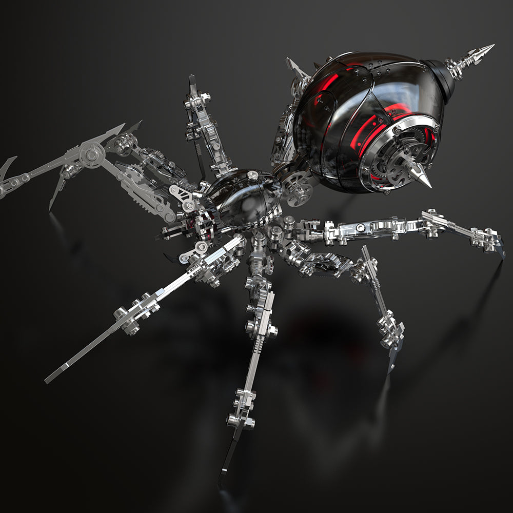 Metal Mechanical Black Battle Spider 3D Puzzle Model Kit for Adults