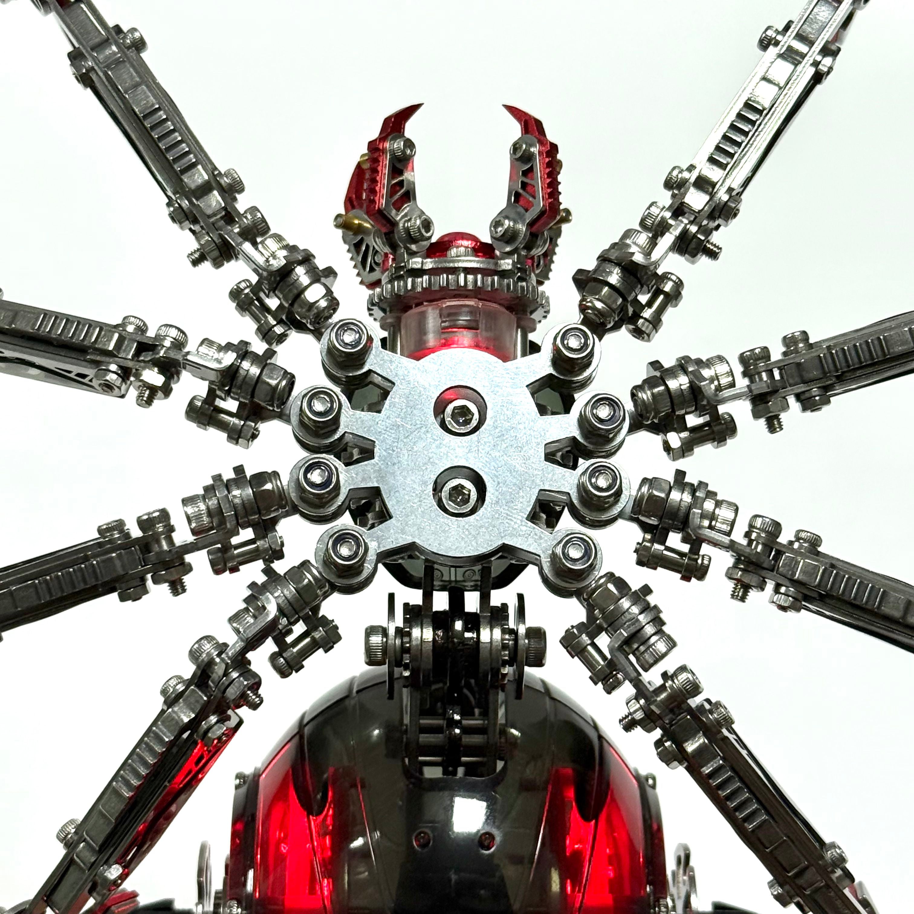 Metal Mechanical Black Battle Spider 3D Puzzle Model Kit for Adults
