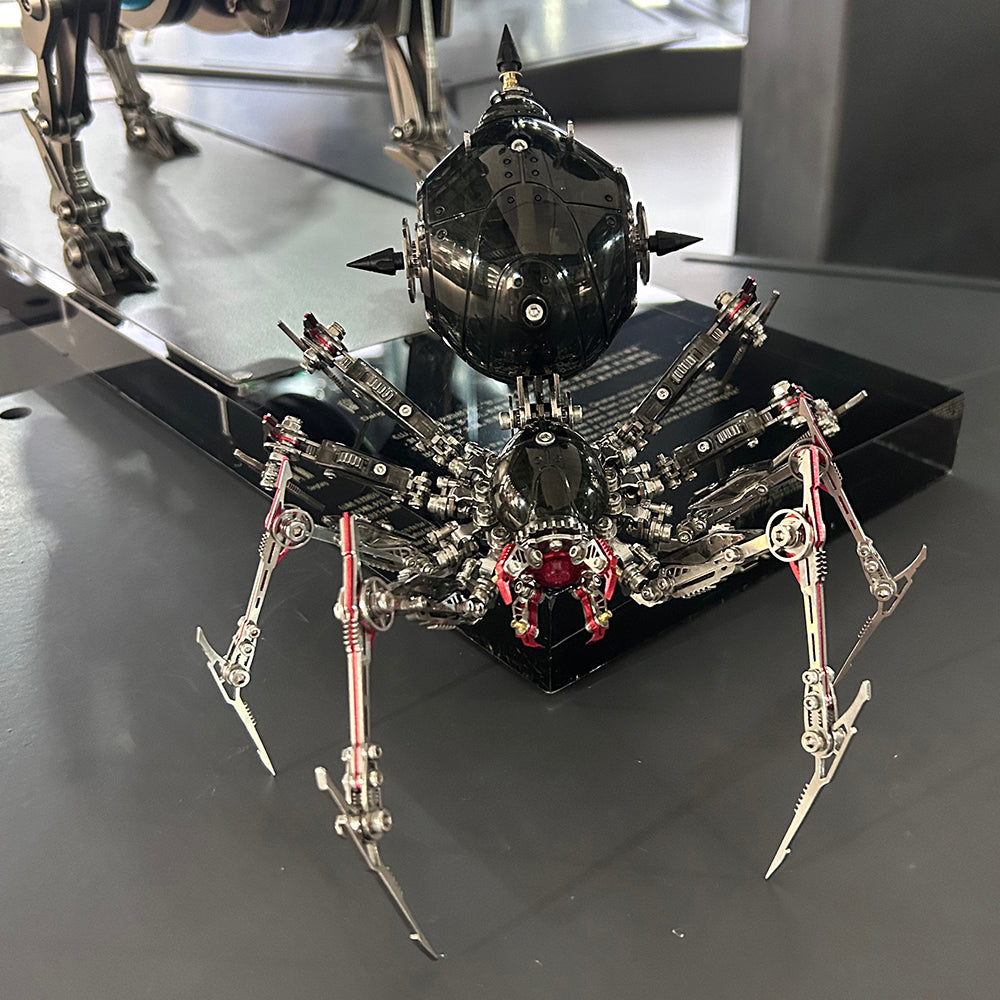 Metal Mechanical Black Battle Spider 3D Puzzle Model Kit for Adults