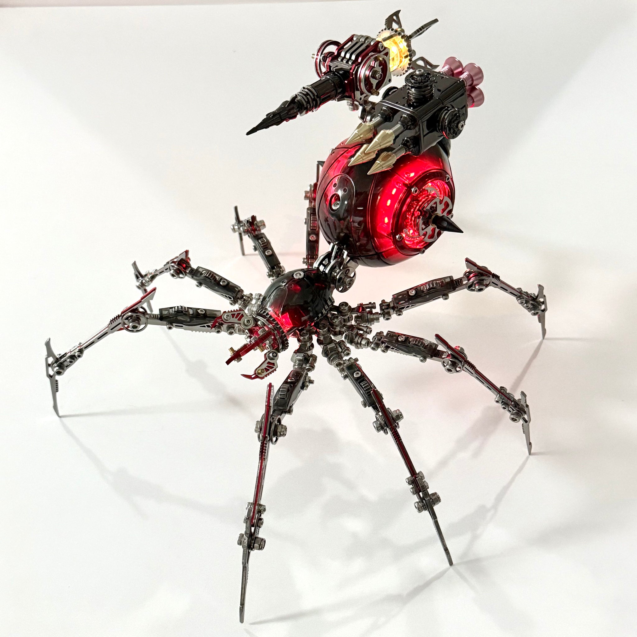 Metal Mechanical Black Battle Spider 3D Puzzle Model Kit for Adults