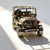 Military Jeep 3D Metal Model Kit DIY Camouflage Off-Road Vehicle