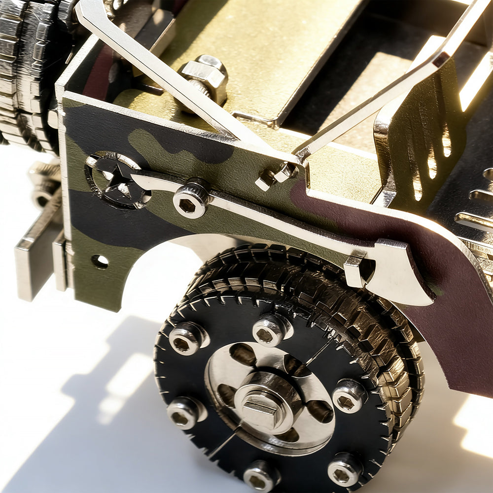 Military Jeep 3D Metal Model Kit DIY Camouflage Off-Road Vehicle