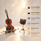 DIY 3D Metal Violin Model Kit Elegant Miniature Violin Puzzle