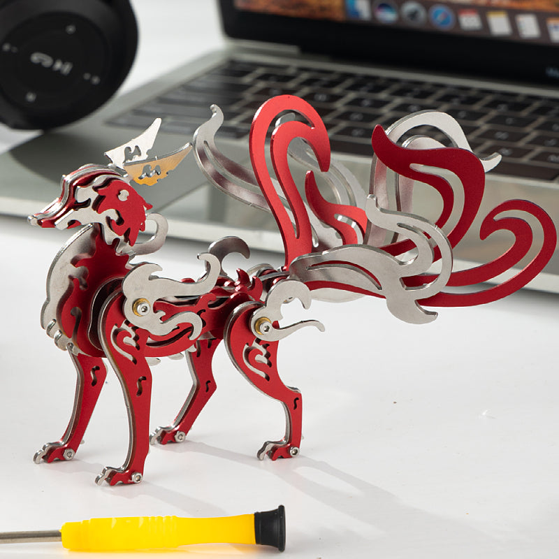 Nine-Tailed Fox 3D Colored Metal Puzzle Model Kit
