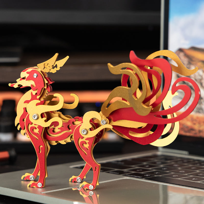 Nine-Tailed Fox 3D Colored Metal Puzzle Model Kit