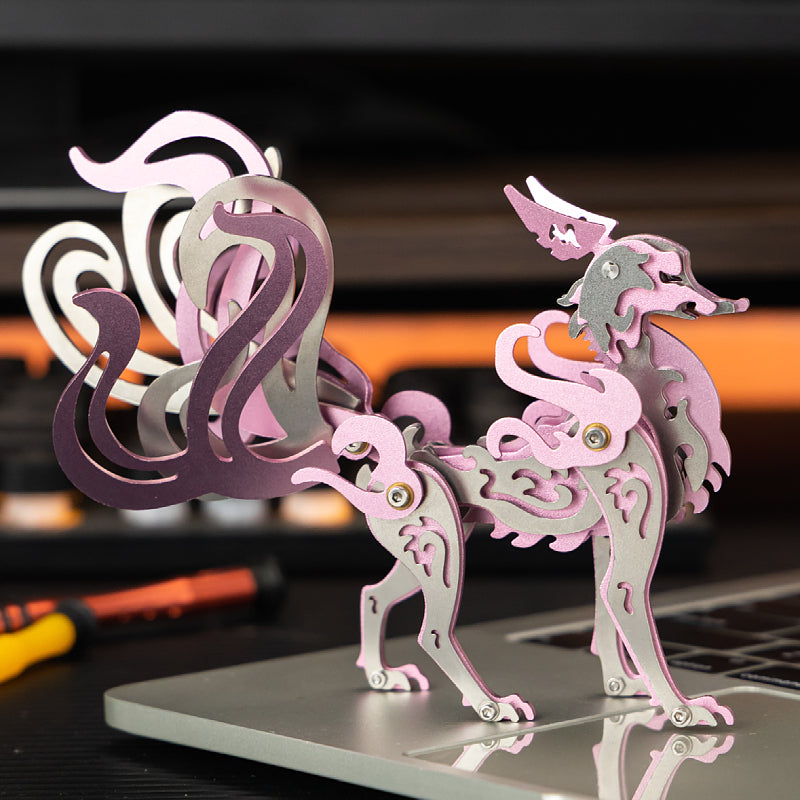 Nine-Tailed Fox 3D Colored Metal Puzzle Model Kit