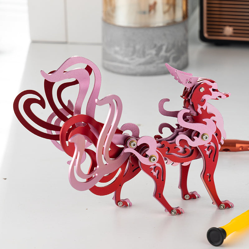 Nine-Tailed Fox 3D Colored Metal Puzzle Model Kit