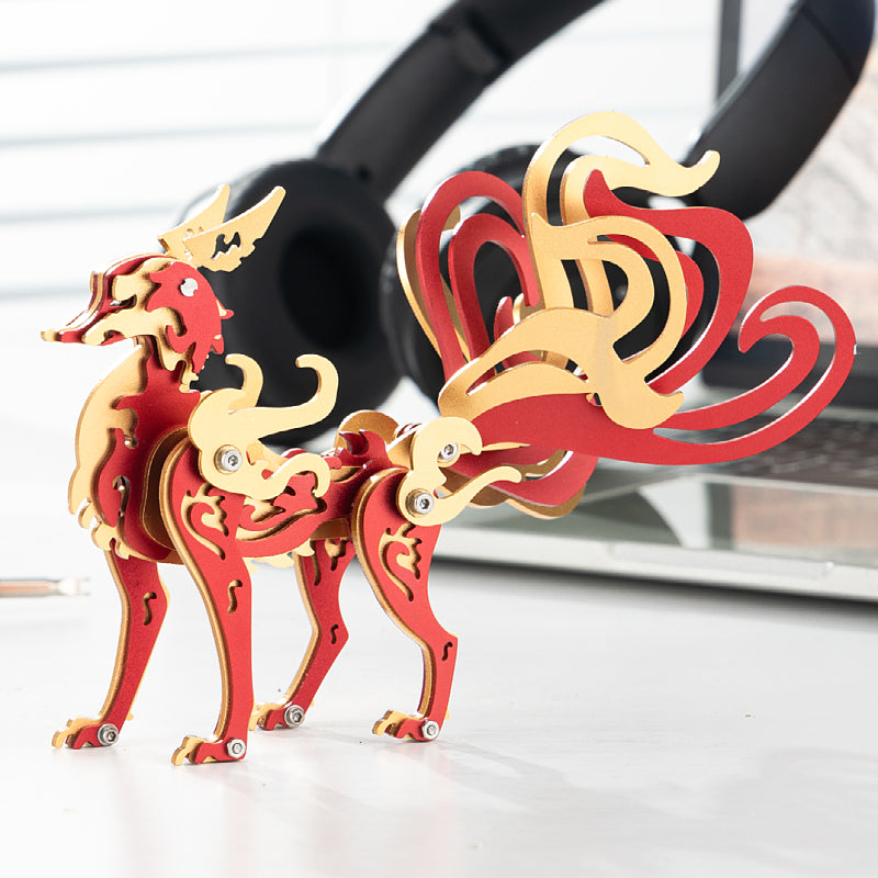 Nine-Tailed Fox 3D Colored Metal Puzzle Model Kit