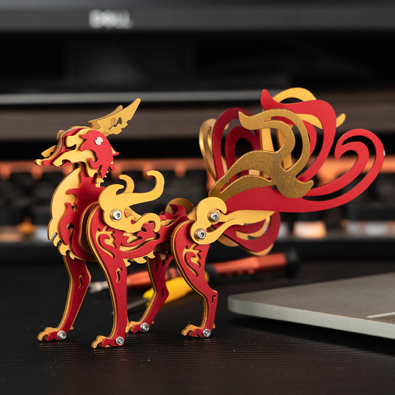 Nine-Tailed Fox 3D Colored Metal Puzzle Model Kit