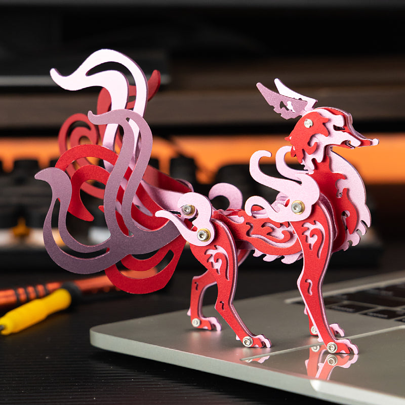 Nine-Tailed Fox 3D Colored Metal Puzzle Model Kit