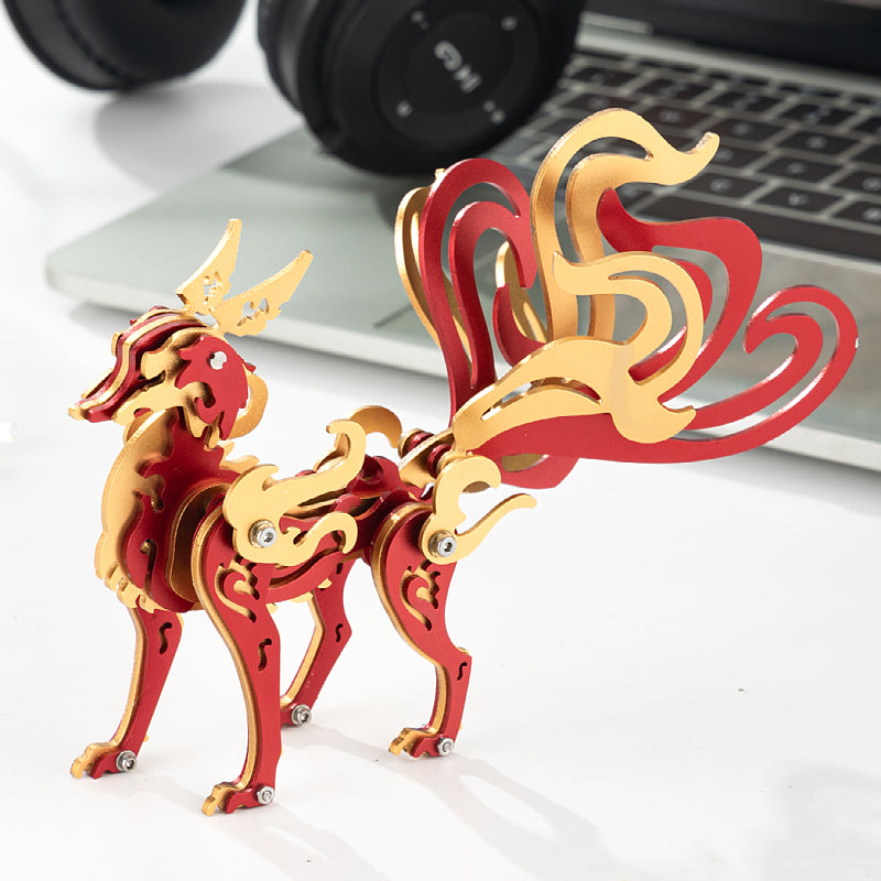 Nine-Tailed Fox 3D Colored Metal Puzzle Model Kit