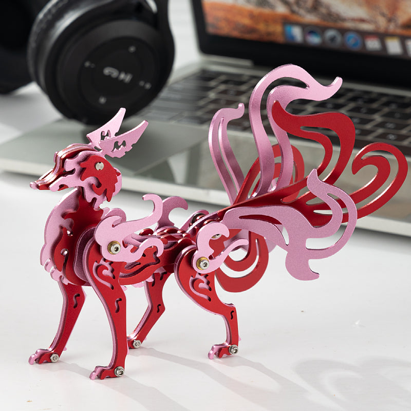 Nine-Tailed Fox 3D Colored Metal Puzzle Model Kit