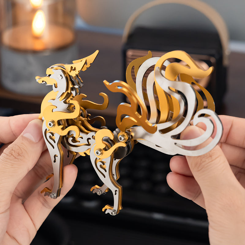 Nine-Tailed Fox 3D Colored Metal Puzzle Model Kit