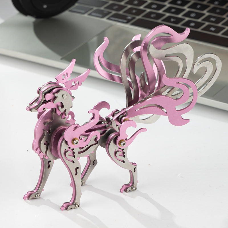 Nine-Tailed Fox 3D Colored Metal Puzzle Model Kit