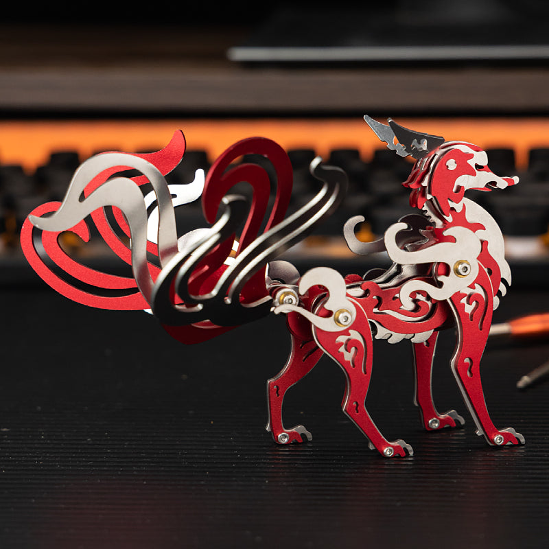 Nine-Tailed Fox 3D Colored Metal Puzzle Model Kit