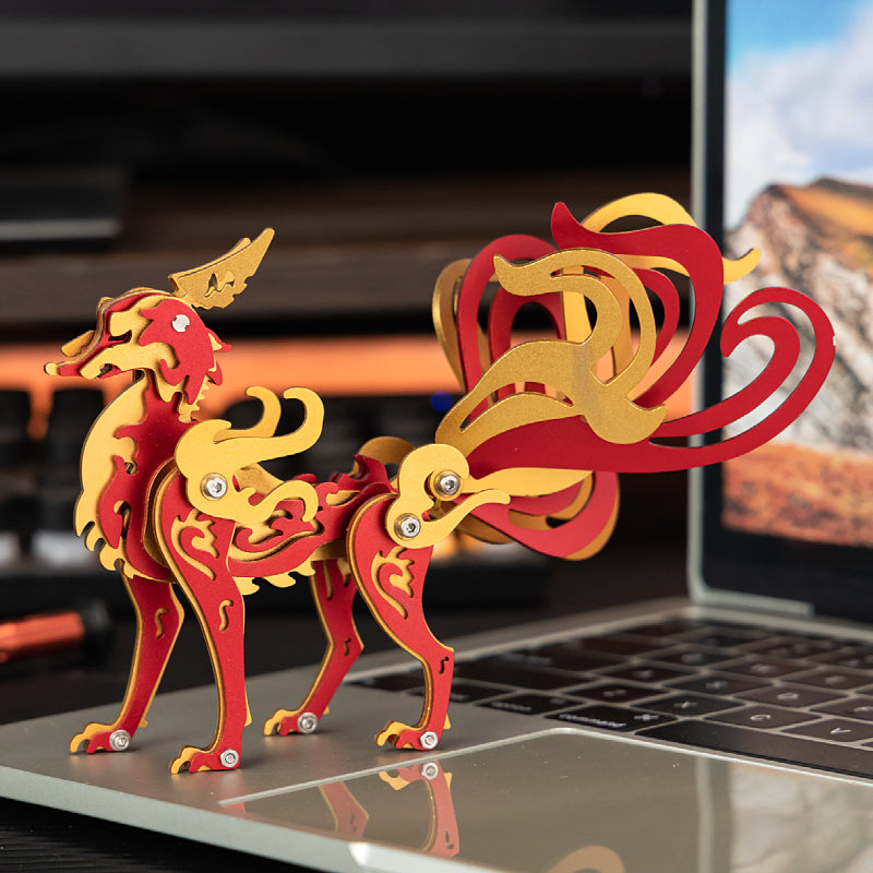 Nine-Tailed Fox 3D Colored Metal Puzzle Model Kit