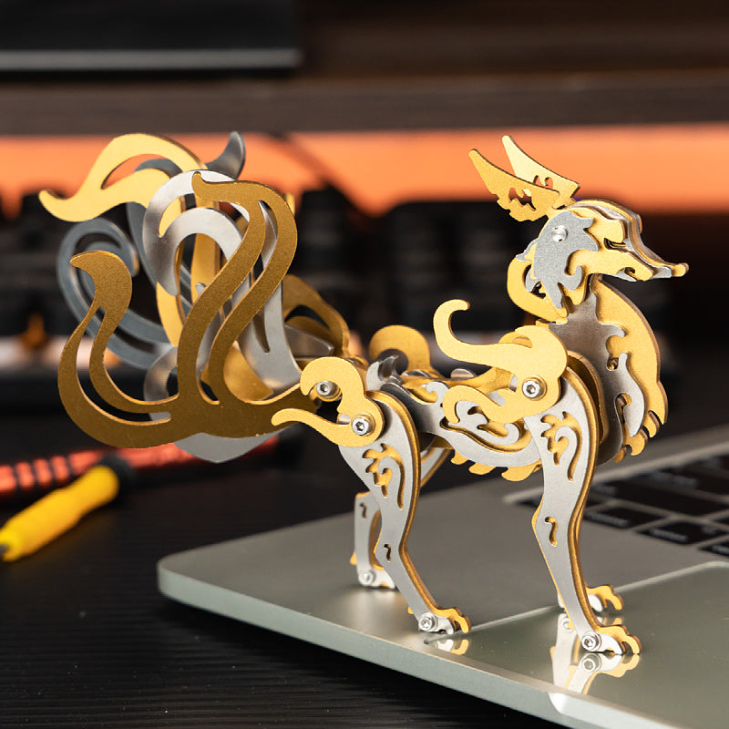 Nine-Tailed Fox 3D Colored Metal Puzzle Model Kit
