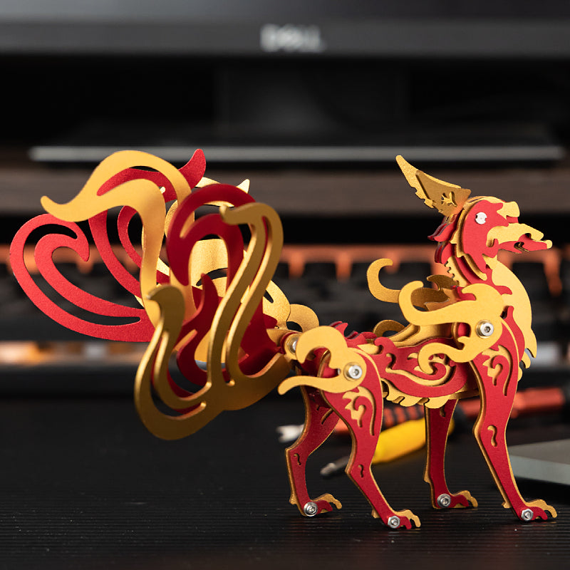 Nine-Tailed Fox 3D Colored Metal Puzzle Model Kit