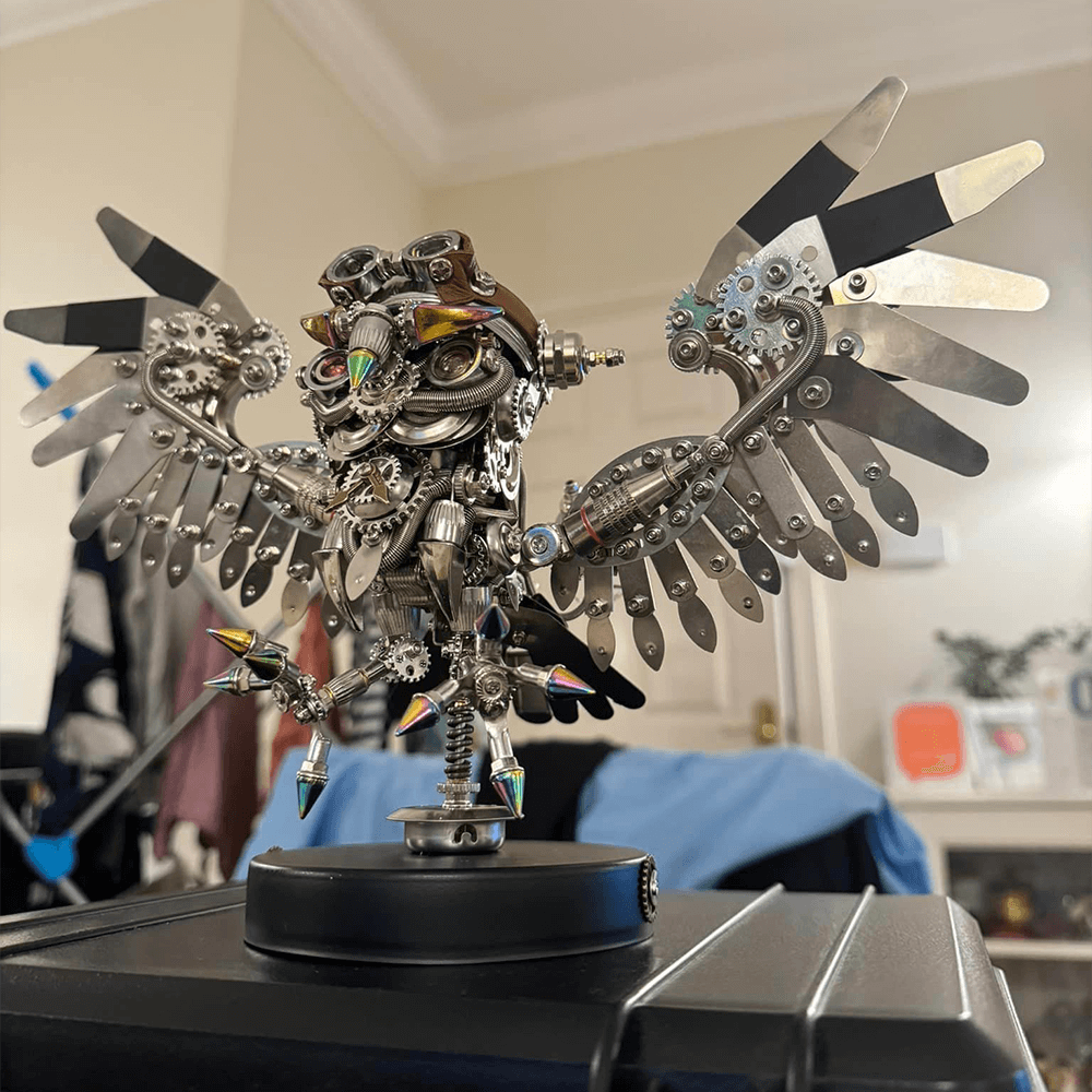 Owl Steampunk 3D Metal Puzzle Kit Animal Series for Adults Owl Steampunk 3D Metal Puzzle Kit Animal Series for Adults